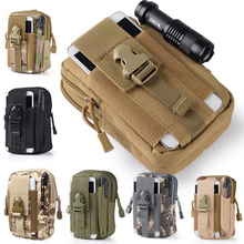Universal Outdoor Tactical Holster Military Molle Hip Waist Belt Bag Wallet Pouch Purse Phone Case with Zipper for iPhone/LG/HTC