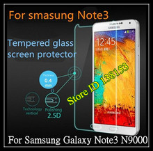 2014 New Premium Tempered Glass Film Screen Protector For Samsung Galaxy Note 3 N9000 screen glass film +Retail Box High Quality