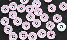 Set of 300pcs – pink resin 13mm 4 holes chequer print shiny sewing craft diy buttons -SK0104