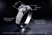 Wedding Rings For Women 925 Sterling Silver Jewelry Fashion CZ Diamond Ring Wholesale Elegant Bijoux Size