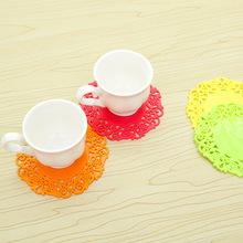 HD Creative hollow heat pad coasters coffee cup silicone coaster round grilles wholesale 20g