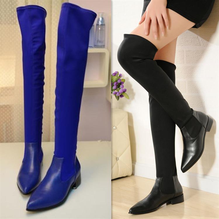 pointed toe flat boot