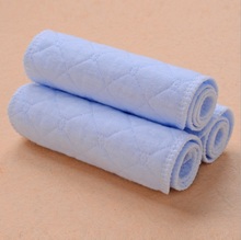 10pcs lot 3 Layers Ecological Cotton Baby Cloth Nappy Inserts Reusable Washable Diapers Nappy Liners Nappy