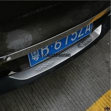 High quality Stainless steel inner outer rear bumper protector sill trunk trim 2pcs for Volkswagen vw