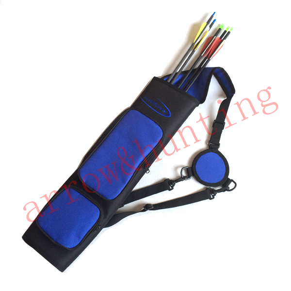 archery quiver bag hunting bow arrow quiver blue arrow case to set compound bow or recurve