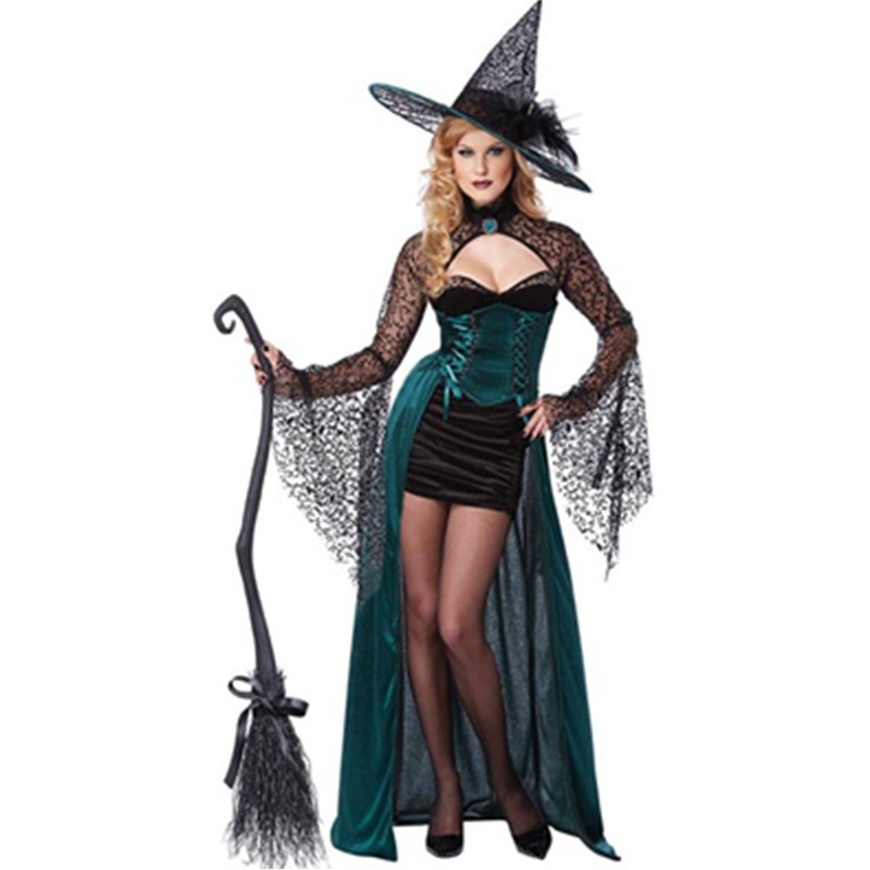 Absolutely Stunning High Quality Batwing Black Sleeves Bolero Blue Overskirt Fancy Dress Outfit Halloween Witch Costume L1045 L1045 (5) 800x800