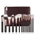 2016 new style 15 PCS Pro Makeup Brushes Set Cosmetic Complete Eye Kit Case 1set Synthetic