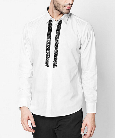 mens sequin dress shirt