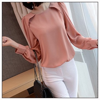 2015-New-Patchwork-Puff-Sleeve-Chiffon-Blouse-Women-Elegant-Blouses-Summer-Ladies-Tops-Casual-Shirts-Plus