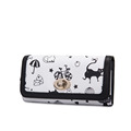 Famous Brand New Print Purse Simple Fresh Style Cartoon Long Wallet Women High Quality PU Twist