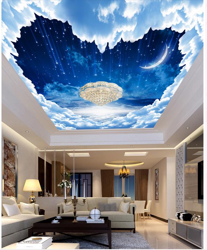 3D Himmel Decke Tapete / Großhandel Wandgemälde Der Decke 3d Tapete