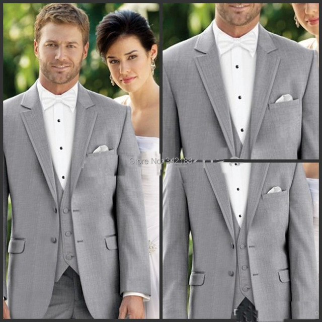 new customize elegant dark grey suit wedding tuxedo for men ball