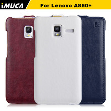 10pcs/lot Lenovo a850 plus case 100% original luxury vertical leather for lenovo a850 plus flip cover mobile phone bags&cases