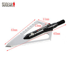 6 Pcs Lot Archery Arrow Tips 100GR 4 Blades and Hunting Arrow Broadheads for Bow and
