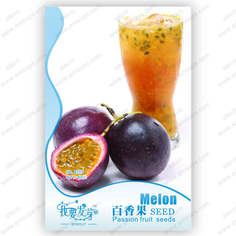Original packaging passion fruit seeds organic passiflora edulis seeds nutritious Granadilla garden fruit seeds 40 pcs