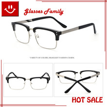 hot sell 2015 myopia glasses frame archaize eyeglasses frame square half framework Student glasses