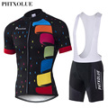 Phtxolue 2016 Cycling Jerseys Sets Breathable Bike Cycling Clothing Polyester Quick Dry Bicycle Clothes QY048