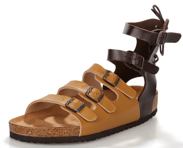 sale Birkenstock Slippers men gladiator sandals leather cork sandals ...