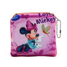 New 2015 Cute Cartoon Totoro Rilakkuma Minnie Mickey Children Plush Coin Purse Zip Change Purse Wallet