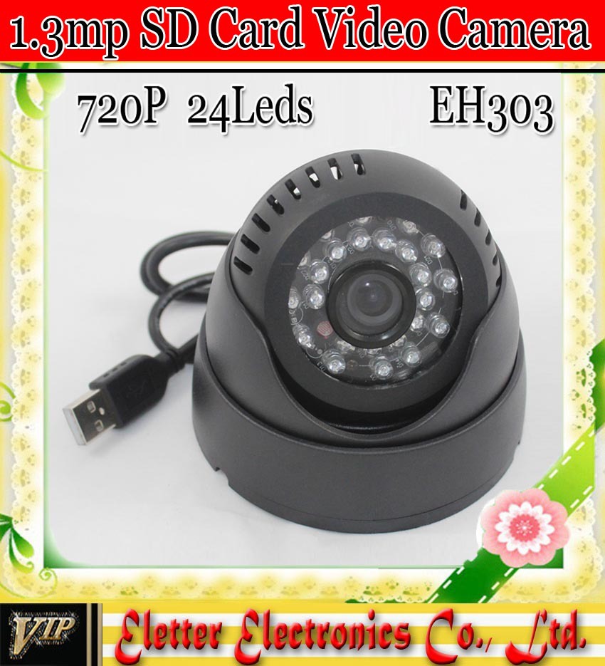 1.3MP HD CCTV SD card video camera Digital video recorder Surveillance