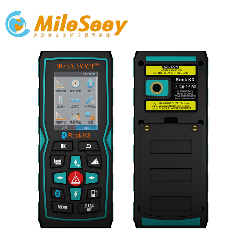 Mileseey K3 200m Digital Laser Distance Meter Rangefinder Range Finder Bubble Level Tape measure Area/volume Tool