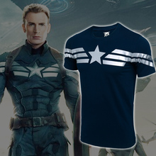 Captain America T-shirts Avengers 2 Marvel male short-sleeved