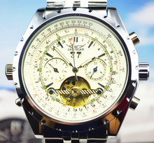 Totalmente automático jargar gran macho de línea tourbillon mecánica reloj de hombre j249