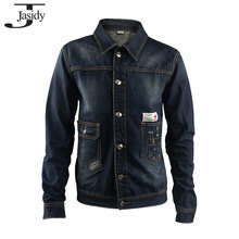 Ripped Mens Denim Jacket  Long Sleeve Turn-down Collar jeans jacket men Cotton Spring Autumn Winter Men’s clothes Y0031