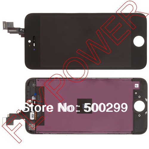 For iPhone 5s LCD Screen Display with Touch Screen Digitizer +frame Assembly by free shipping; black; 100% original