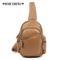 100% Guranteed Genuine Leather Men's Casual Mini Messenger Bag/waist