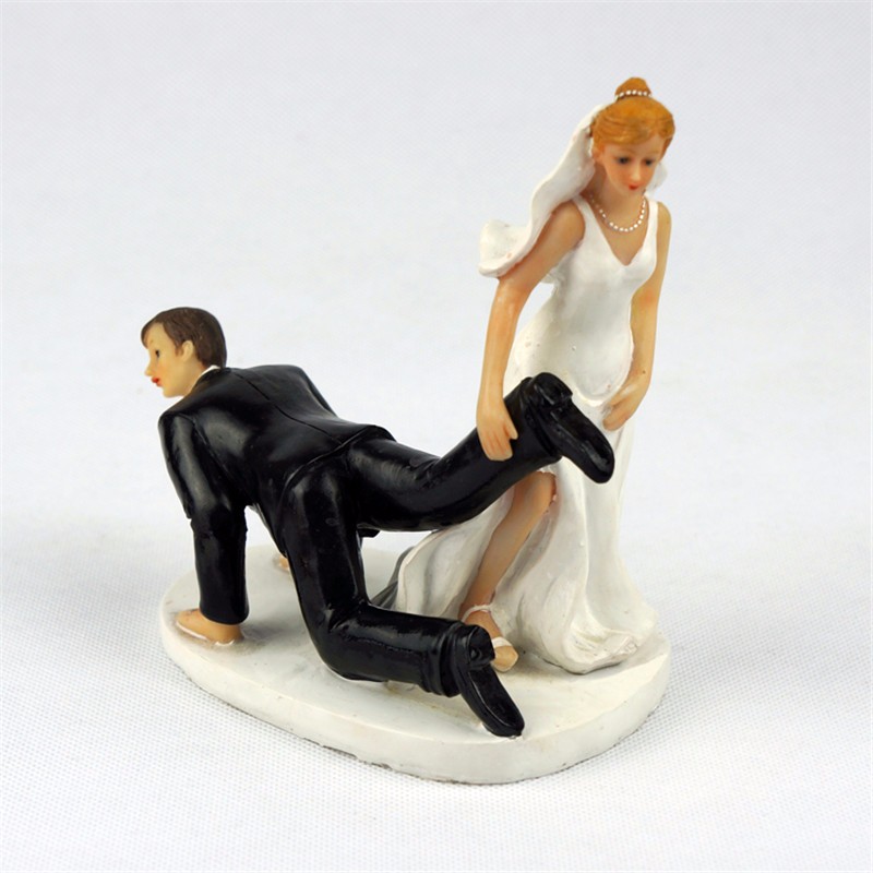 Bride and Groom Funny Cake Topper For Wedding - Wedding Look