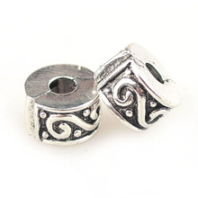 New Alloy Bead Charm European Wave Clips Locks Safety Stopper Beads Fit Women Pandora Bracelet & Bangle DIY Jewelry YW15200