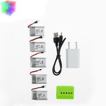 Syma X5C rc 3.7v 500mah Lipo battery 5pcs and charger with plug for syma x5 x5sc x5sc H5C X5A Helicopter drone part wholesale
