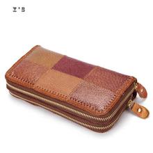 Xs National Manual Joining together Leather Wallet Vintage Leather Purse Double Spell Tourism Products