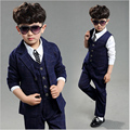Boys three piece suit for boys 4 12 year boys brand suits for weddings autumn Fashion