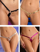 Hot Metallic Women Underwear Panty Sexy G String Mini Micro Thongs Girls Panties Briefs 4 Color Sexy Lingerie Free Size Hot