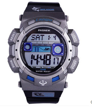 New men sports watches Top brand PASNEW LED electronic wristwatch 100 meters waterproof fashion man outdoor