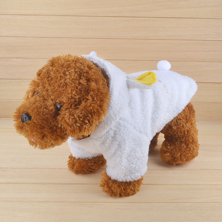 Fashion Pet Costume Samll Dog Clothes Coat White Sheep Puppy Hoodie Chihuahua Clothing In Winter Warm Apparel Size XS S M L XL 1161