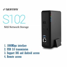 SEATAY S102 NAS 1 Bay Network Attached Storage ABS Material, Support 1 HDD,Capacity Reach Up to 6TB
