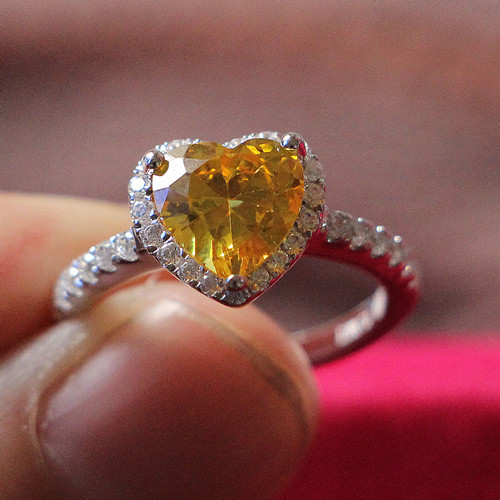 Cheap yellow engagement rings