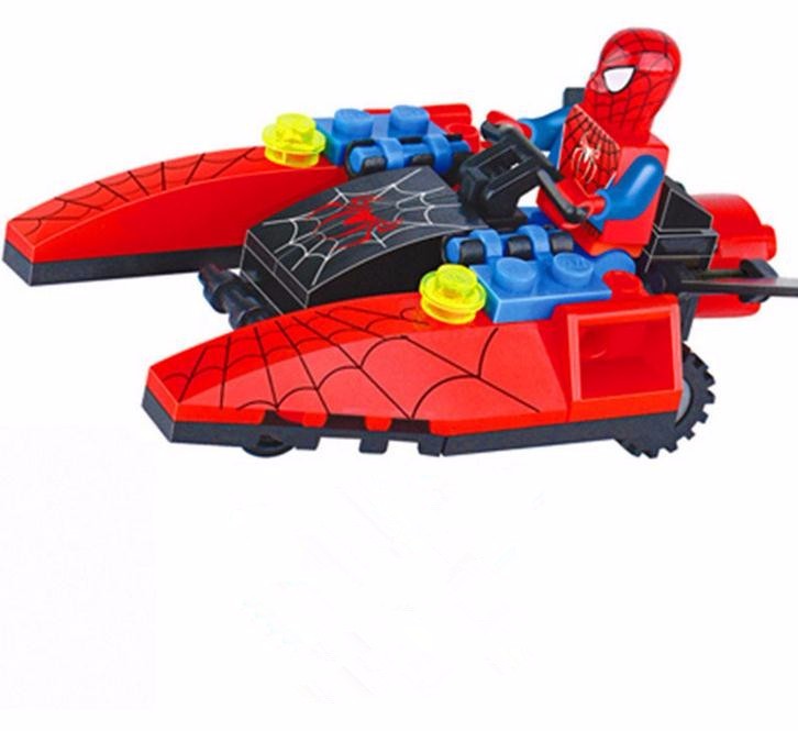 lego spiderman motorcycle set