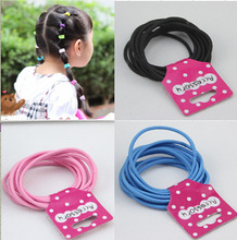 10pcs/lot colorful Hair Ornaments bandage head kids girls Headband elastic band Ring Circle Gum Scrunchies hair accessories 655