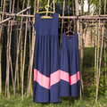 2015 Summer Chevron Maxi Girl dress Cotton Sleeveless beach dress 95 cotton and 5 spandex dress