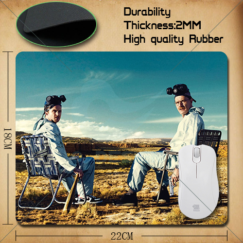 Breaking Bad Mouse Pad/Mouse Mat Rectangle Custom mouse pad personality Rubber mouse pad