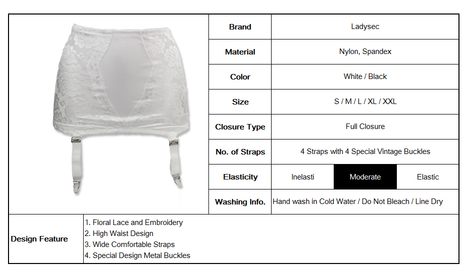 Garters Wholesale Extra Size XXL Wedding Garter Women White Bridal High Waist Belts For