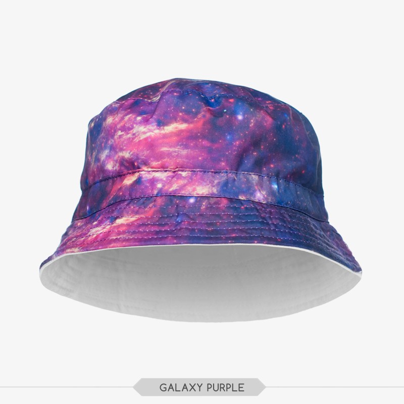 Top Quality 2015 Summer Bucket Hats For Women 3D Fashion Galaxy Printed Fishing Hats Casual Cotton