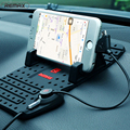 Remax Car Adjustable Bracket Connector Magnetic Phone Holder Mounts Charging With USB Cable For iPhone iPad