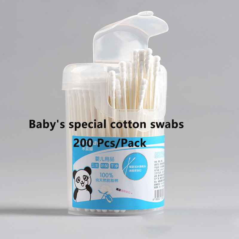 200 pcs pack newbron swab sterile thin double end toddler font b baby b font