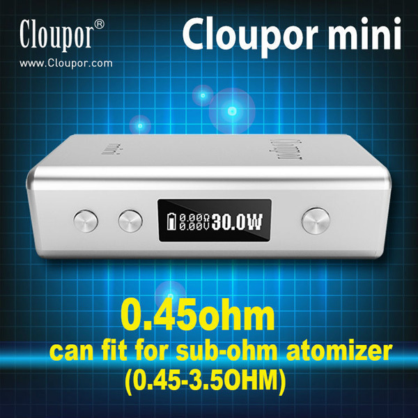 Original Cloupor Mini 30W VV VW Mode Box Mod Mini Size fit for RBA Atlantis RDA