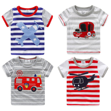 Baby striped T-shirt summer 2016 Korean version of the new boy’s children’s short sleeved shirt tx-7123